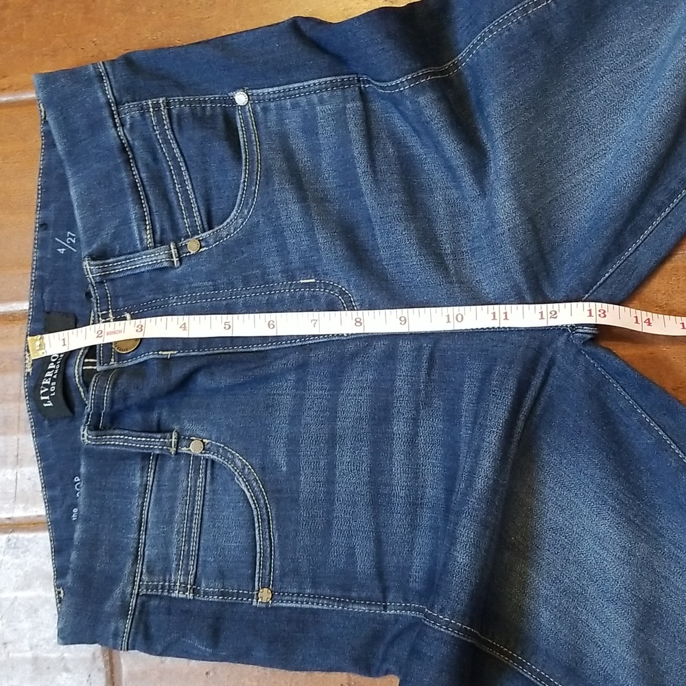 Liverpool Gia Glider Cropped Pull On Blue Jeans - Picture 4 of 8